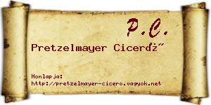 Pretzelmayer Ciceró névjegykártya